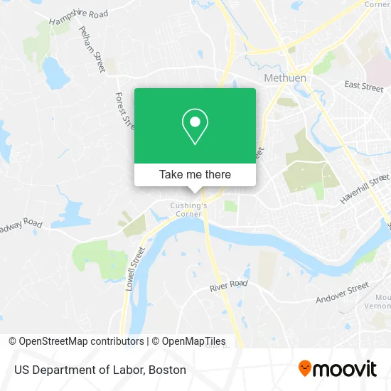 US Department of Labor map