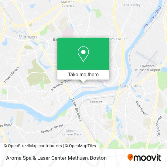 Mapa de Aroma Spa & Laser Center Methuen
