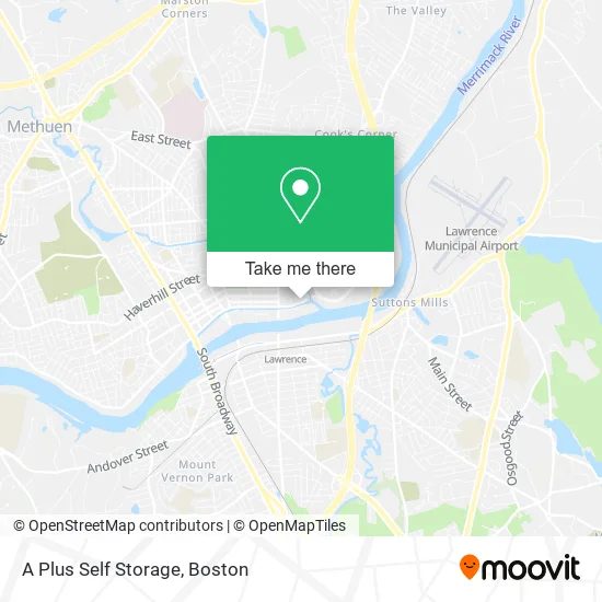 A Plus Self Storage map