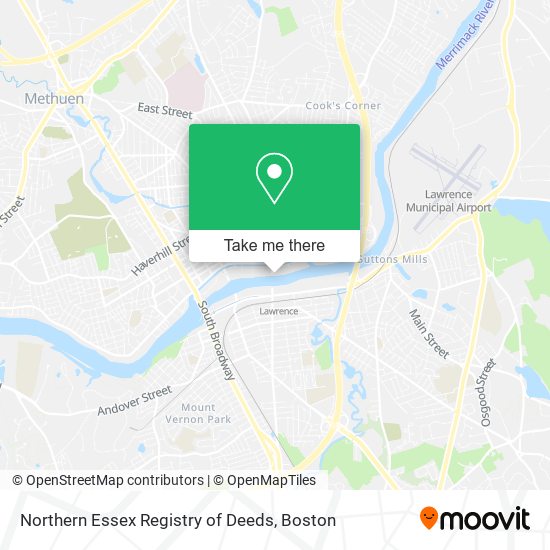 Northern Essex Registry of Deeds map