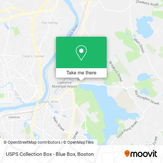 Mapa de USPS Collection Box - Blue Box