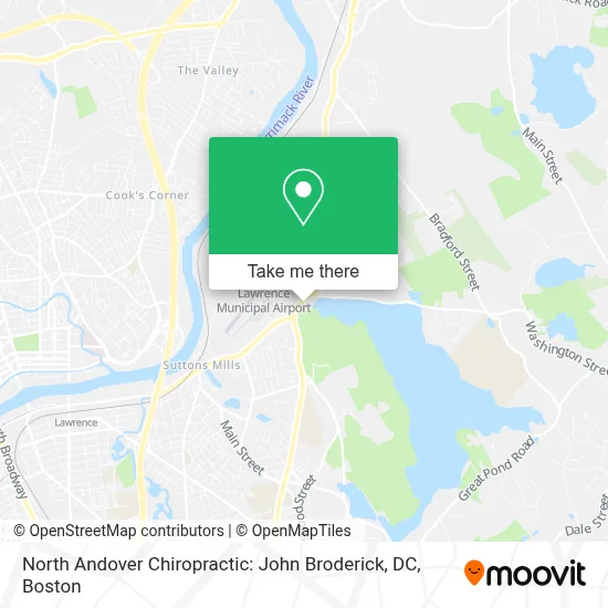 North Andover Chiropractic: John Broderick, DC map