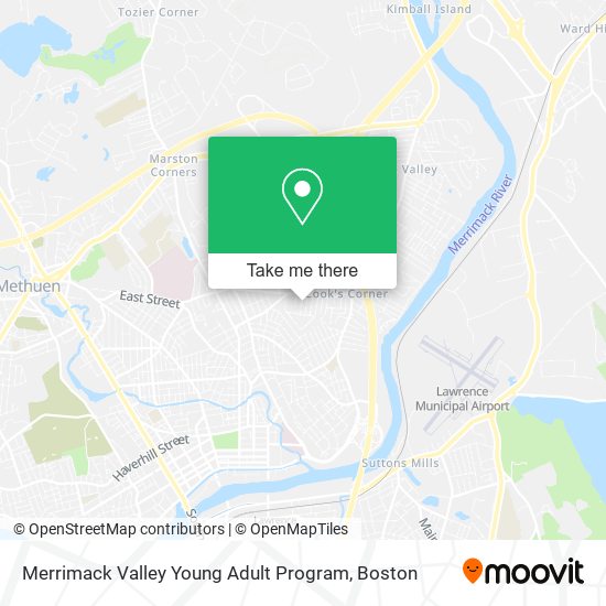 Merrimack Valley Young Adult Program map