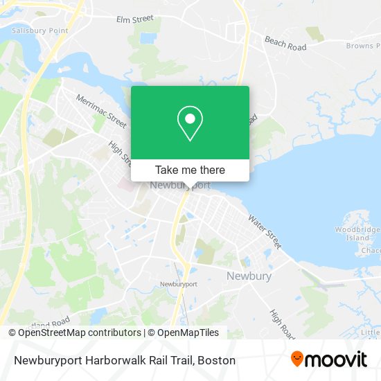 Newburyport Harborwalk Rail Trail map