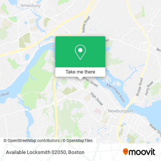 Available Locksmith 02050 map
