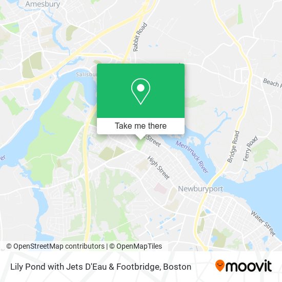 Mapa de Lily Pond with Jets D'Eau & Footbridge