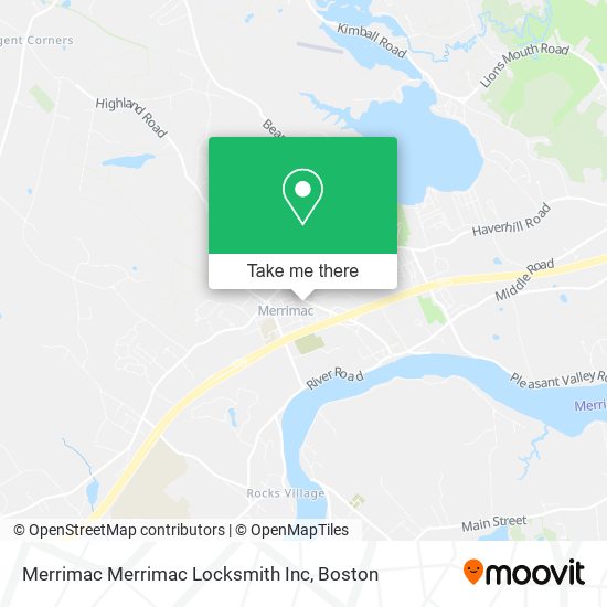 Mapa de Merrimac Merrimac Locksmith Inc