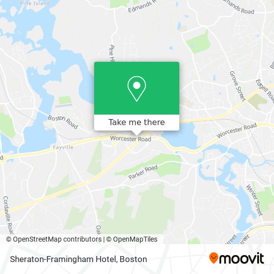 Mapa de Sheraton-Framingham Hotel