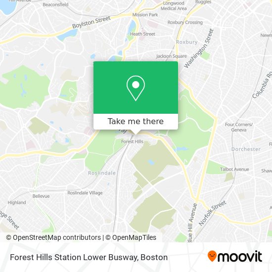 Mapa de Forest Hills Station Lower Busway