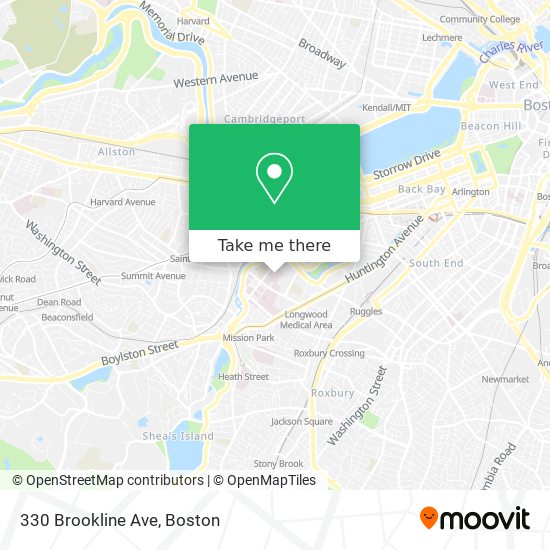 Mapa de 330 Brookline Ave