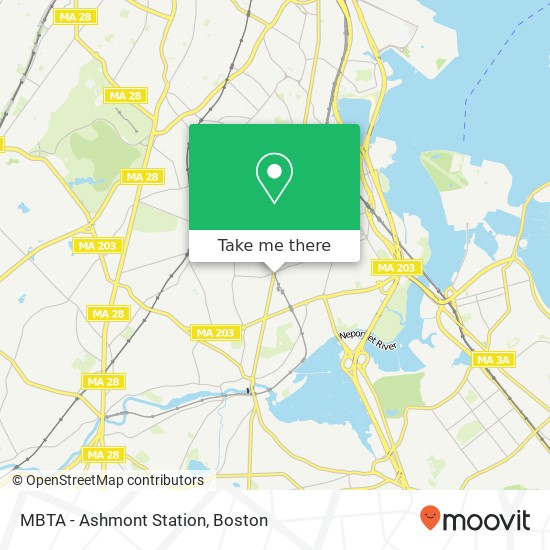 Mapa de MBTA - Ashmont Station