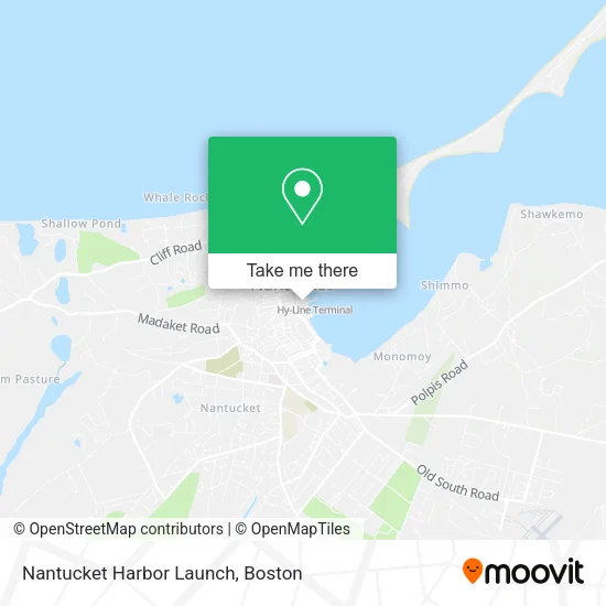 Mapa de Nantucket Harbor Launch
