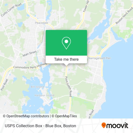 USPS Collection Box - Blue Box map