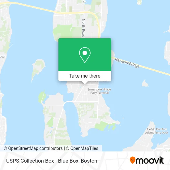 USPS Collection Box - Blue Box map