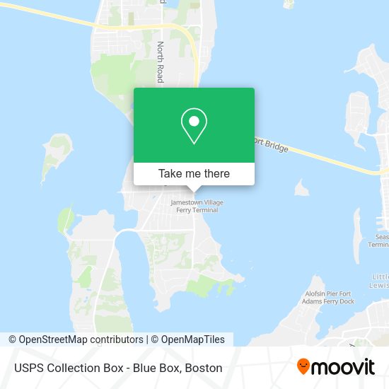 USPS Collection Box - Blue Box map
