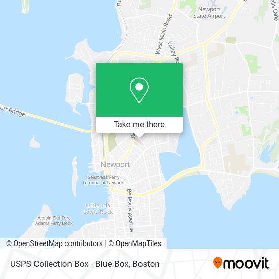 USPS Collection Box - Blue Box map