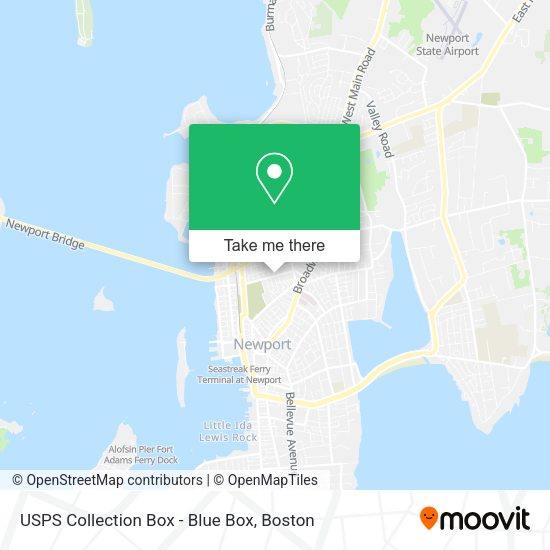 USPS Collection Box - Blue Box map