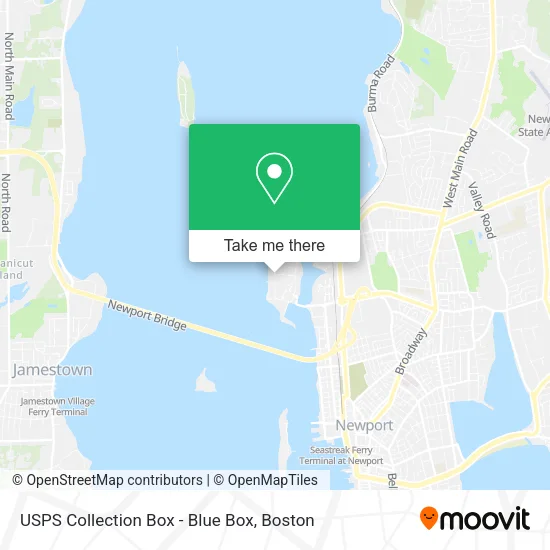 Mapa de USPS Collection Box - Blue Box