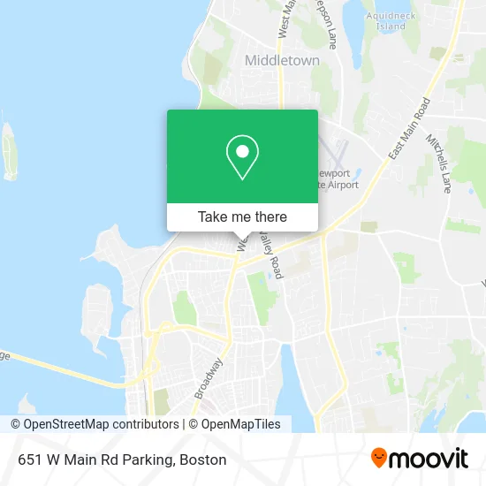 651 W Main Rd Parking map