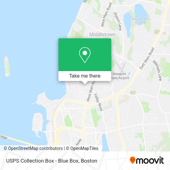 USPS Collection Box - Blue Box map