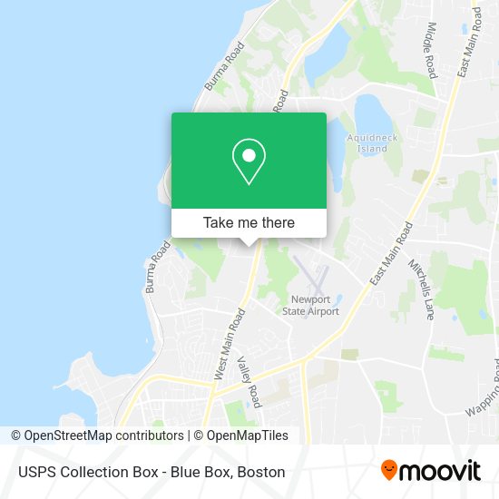 USPS Collection Box - Blue Box map