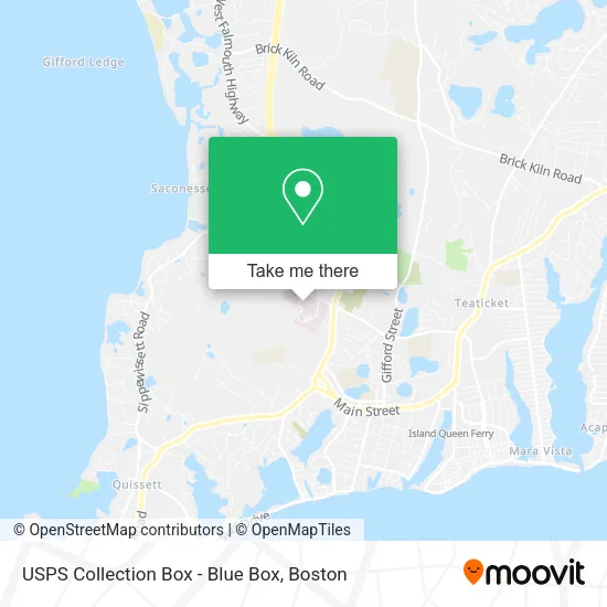 USPS Collection Box - Blue Box map