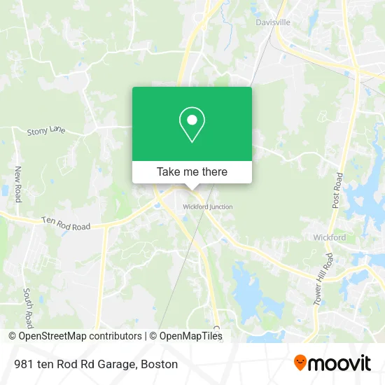981 ten Rod Rd Garage map