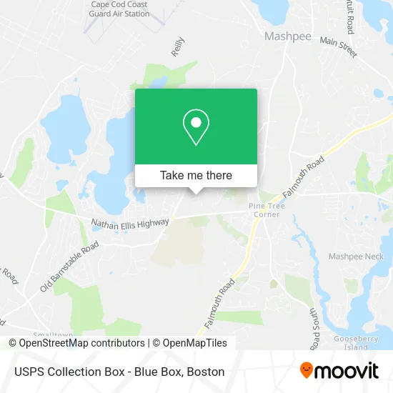 USPS Collection Box - Blue Box map