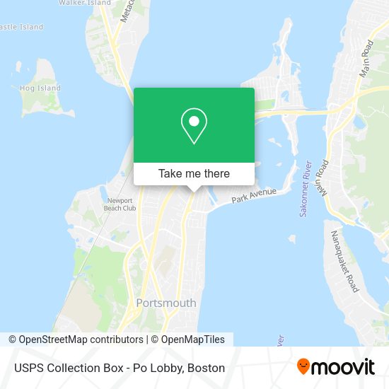USPS Collection Box - Po Lobby map
