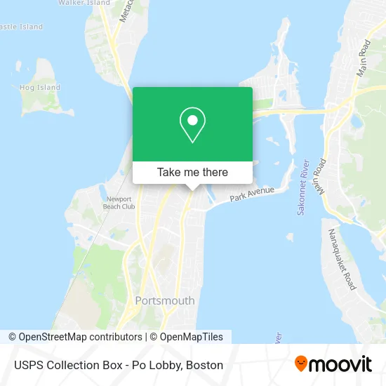 USPS Collection Box - Po Lobby map