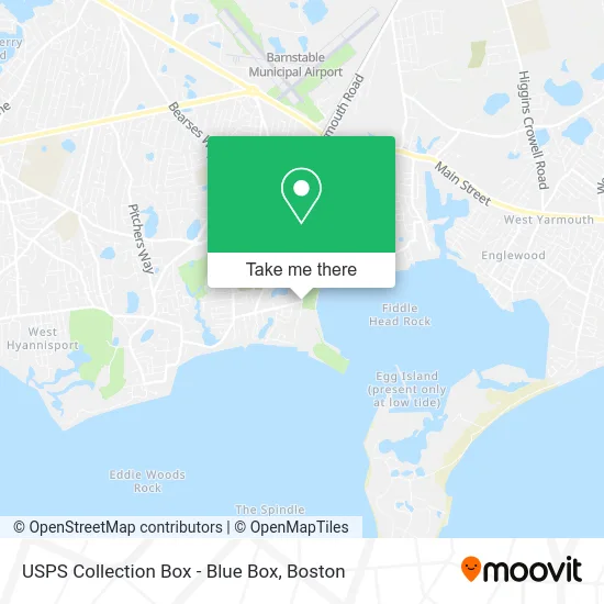 USPS Collection Box - Blue Box map
