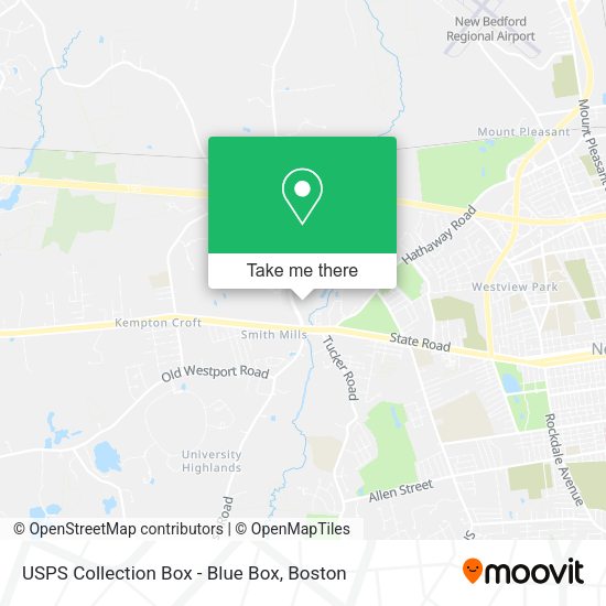 USPS Collection Box - Blue Box map