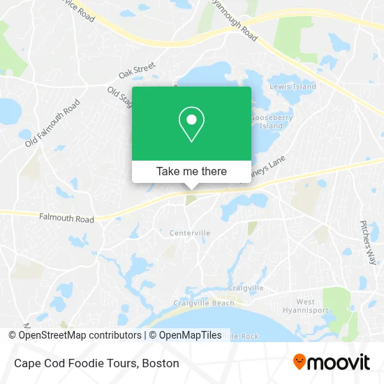 Cape Cod Foodie Tours map