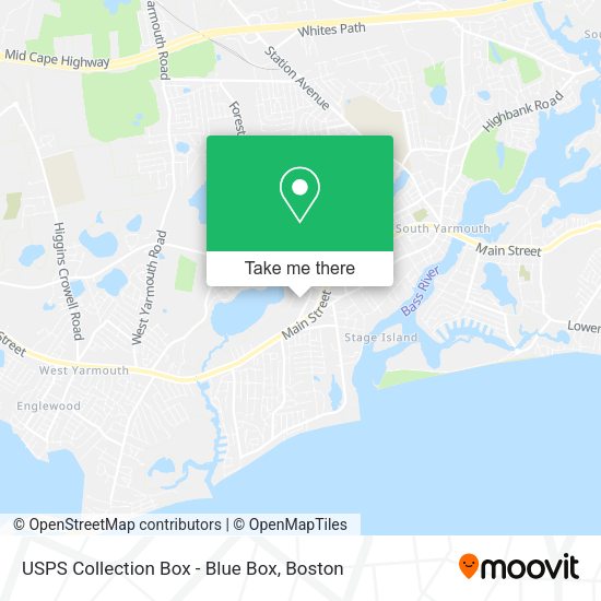 USPS Collection Box - Blue Box map