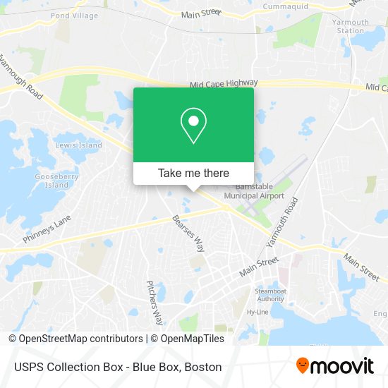 USPS Collection Box - Blue Box map