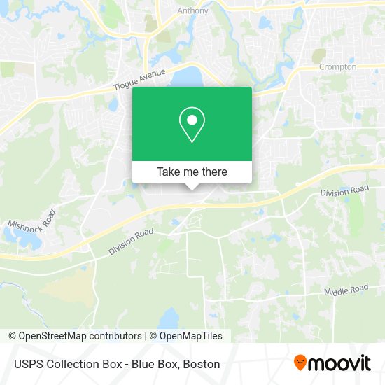 USPS Collection Box - Blue Box map