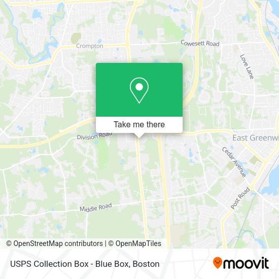 USPS Collection Box - Blue Box map