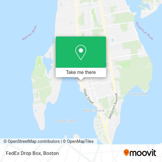 FedEx Drop Box map