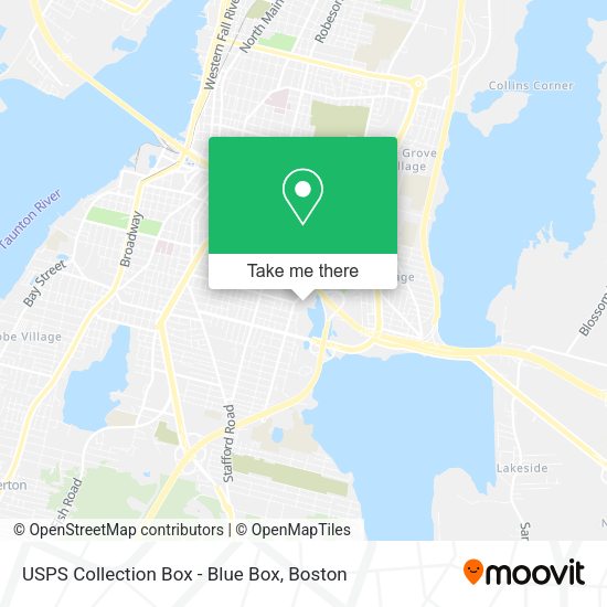 USPS Collection Box - Blue Box map