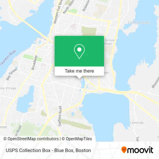 USPS Collection Box - Blue Box map