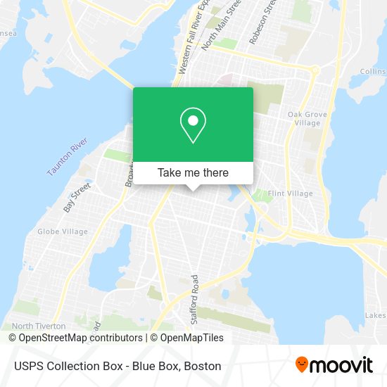 USPS Collection Box - Blue Box map