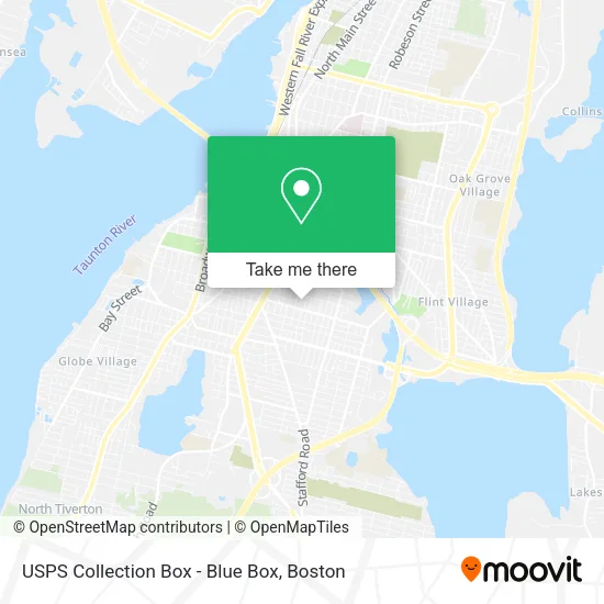 USPS Collection Box - Blue Box map