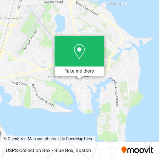 USPS Collection Box - Blue Box map