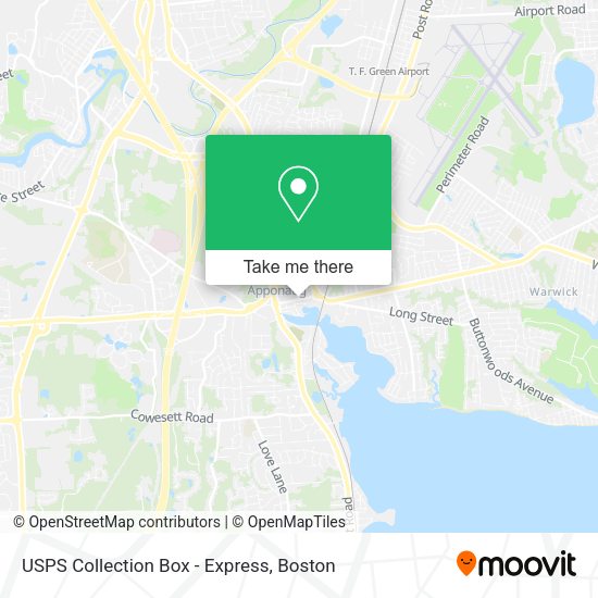 USPS Collection Box - Express map