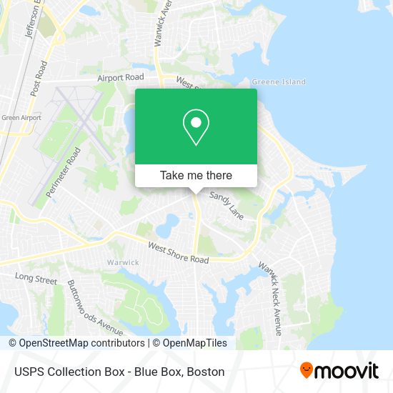 USPS Collection Box - Blue Box map