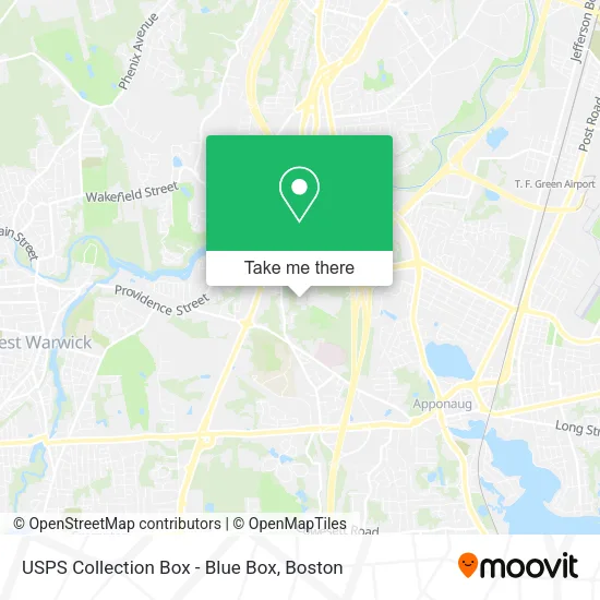 Mapa de USPS Collection Box - Blue Box