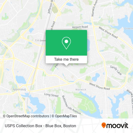 USPS Collection Box - Blue Box map