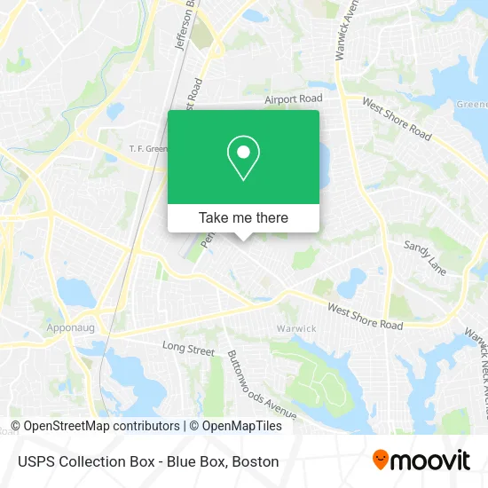 USPS Collection Box - Blue Box map