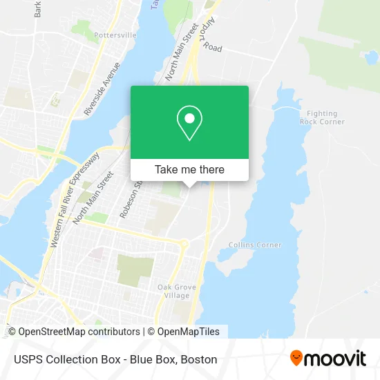USPS Collection Box - Blue Box map