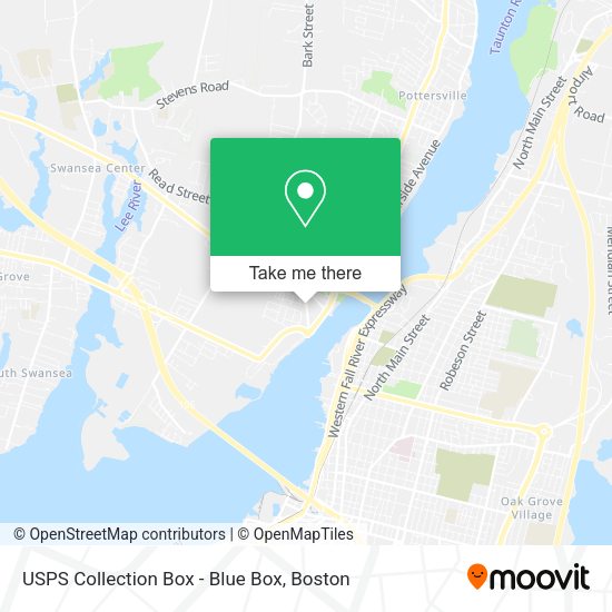 USPS Collection Box - Blue Box map